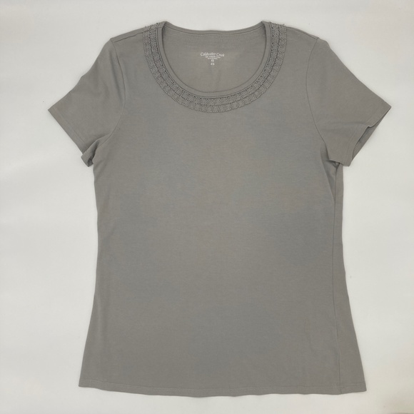 Max Studio Pull-On Pin Stripe Pants + Coldwater Creek Tee - Picture 8 of 8